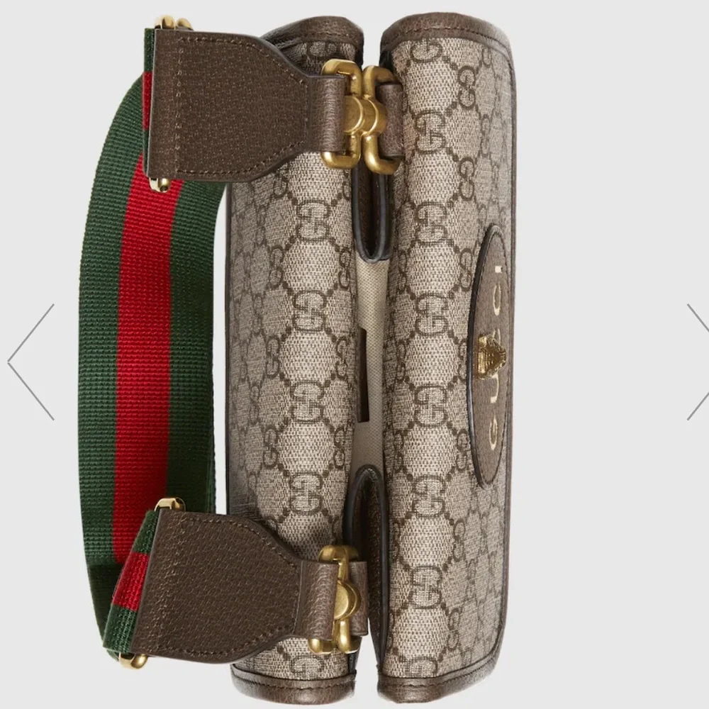 ⚡️Gucci Neo GG Supreme Crossbody Small Messenger Bag with Stripe Canvas Strap - Picture 3 of 16